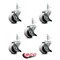 Service Caster 2 Inch Thermoplastic Wheel 8mm Threaded Stem Caster Set with Brakes, 5PK SCC-TS05S210-TPRS-SLB-M815-5 - alternate 2